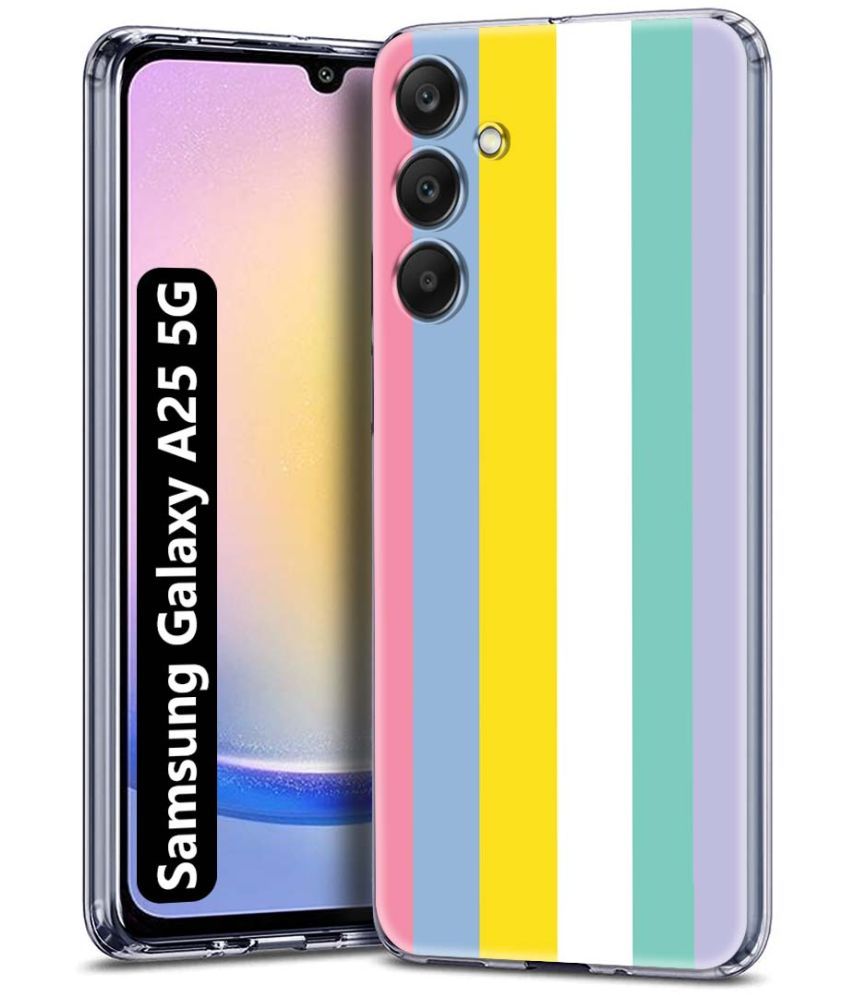     			Fashionury Multicolor Printed Back Cover Silicon Compatible For Samsung Galaxy A25 5G ( Pack of 1 )