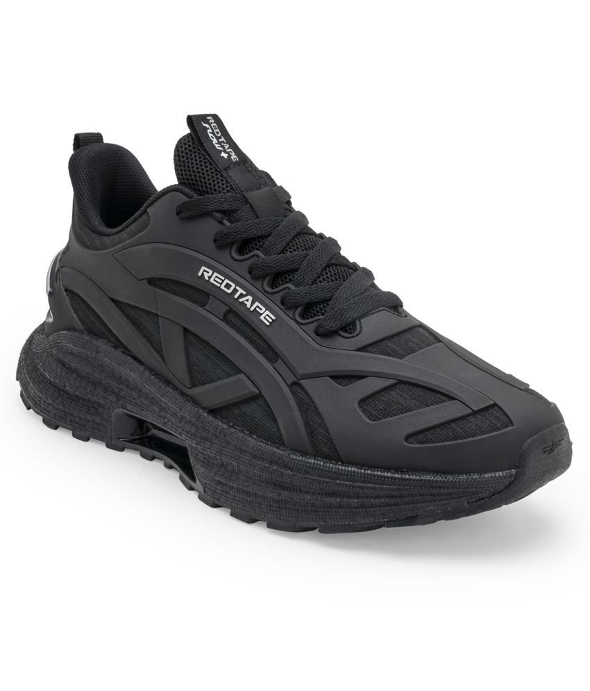     			Red Tape Black Men's Sports Running Shoes