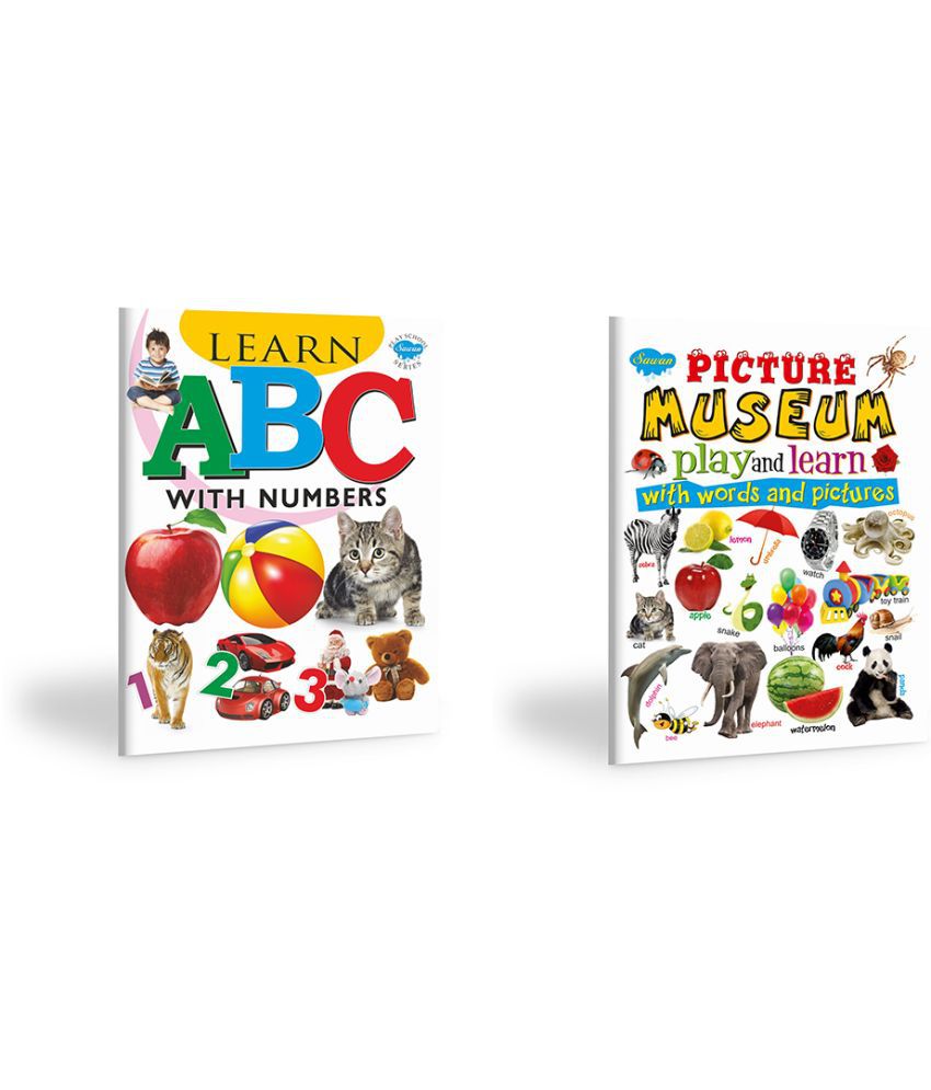     			Set Of 2 English Learning Books (Lear ABC With Numbers (Play School Series), Picture Museum Play And Learn (Pin Binding, Manoj Publications Editorial Board)