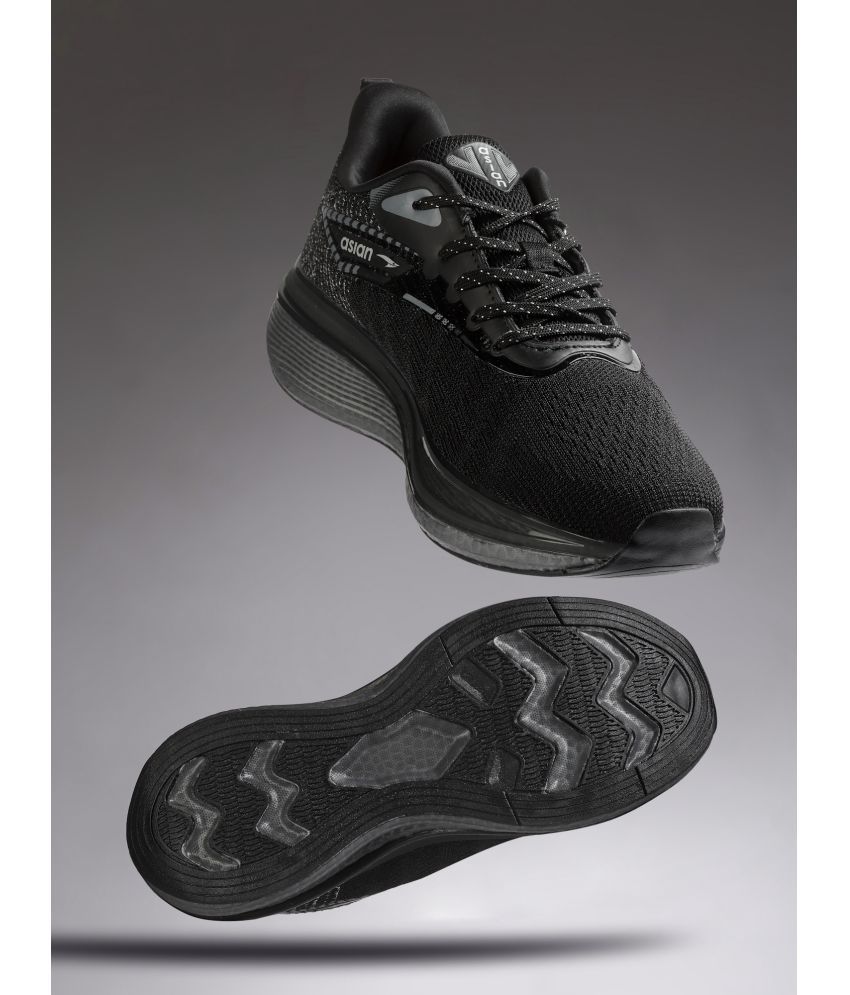     			ASIAN LIGHTFOAM-01 Black Men's Sports Running Shoes