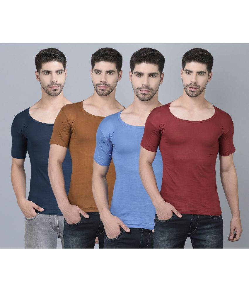     			Pack of 4 Dollar Multi Cotton Men's Vest