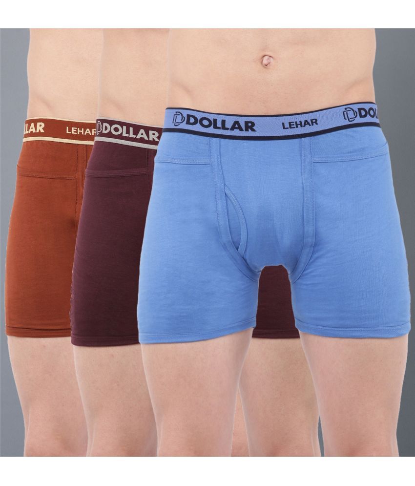     			Pack of 3 Dollar Multicolor Cotton Men's Trunks