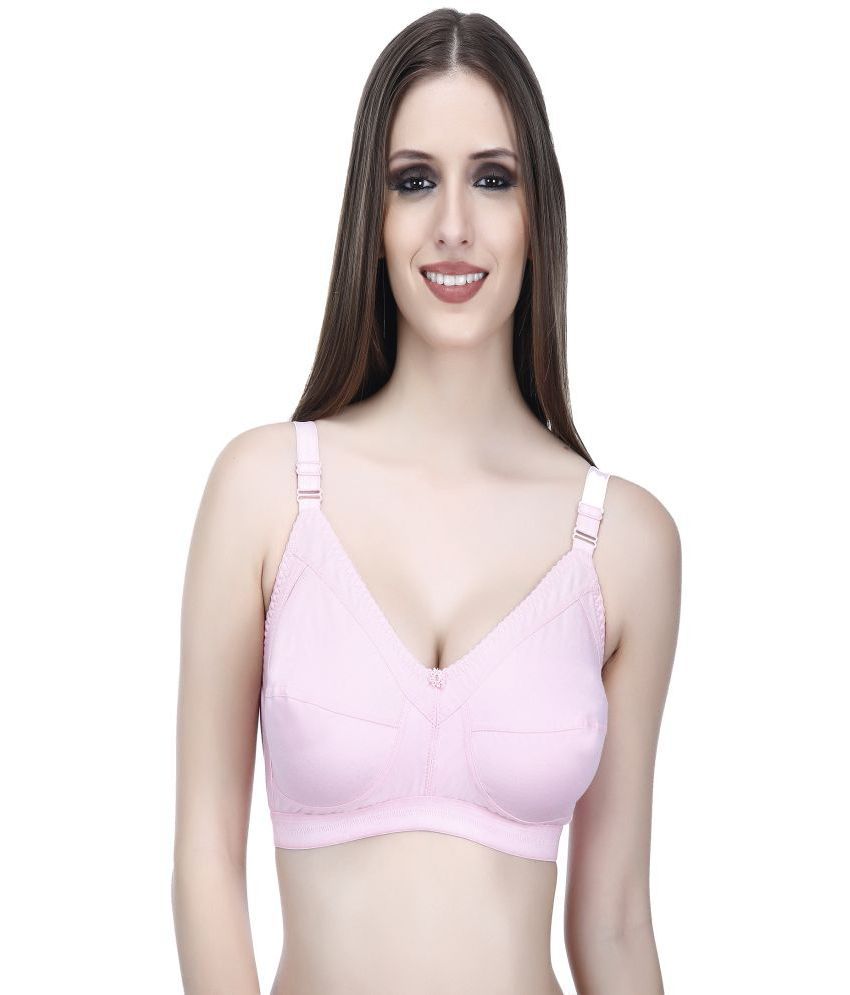     			Elina Pink Cotton Non Padded Women's Minimizer Bra ( Pack of 1 )