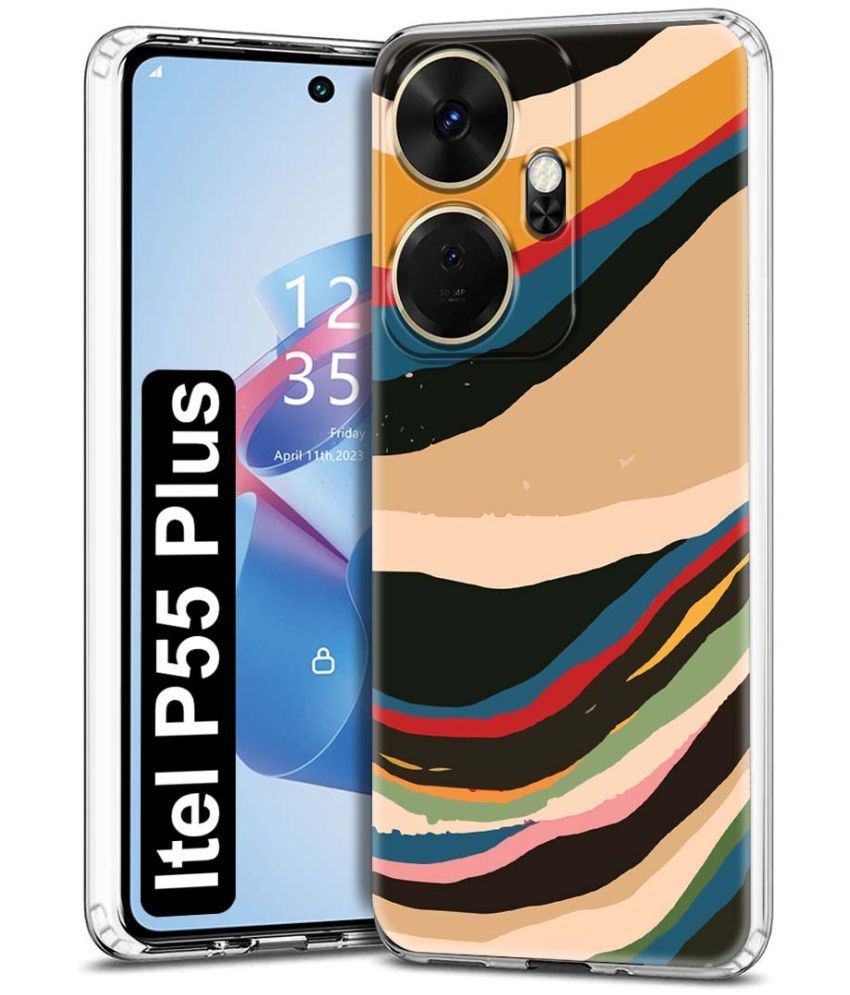     			Fashionury Multicolor Printed Back Cover Silicon Compatible For Itel P55 Plus ( Pack of 1 )