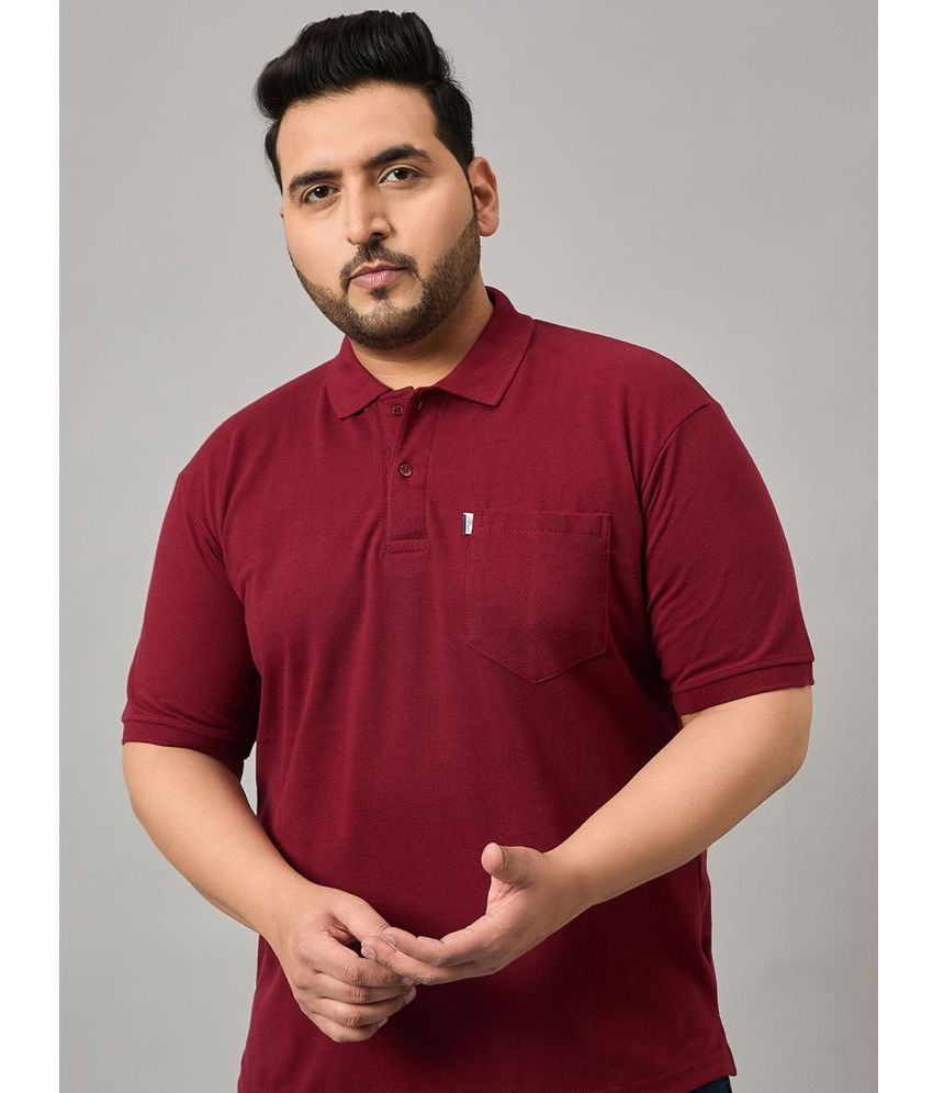     			MXN Pack of 1 Cotton Blend Regular Fit Solid Half Sleeves Men's Polo T Shirt ( Maroon )