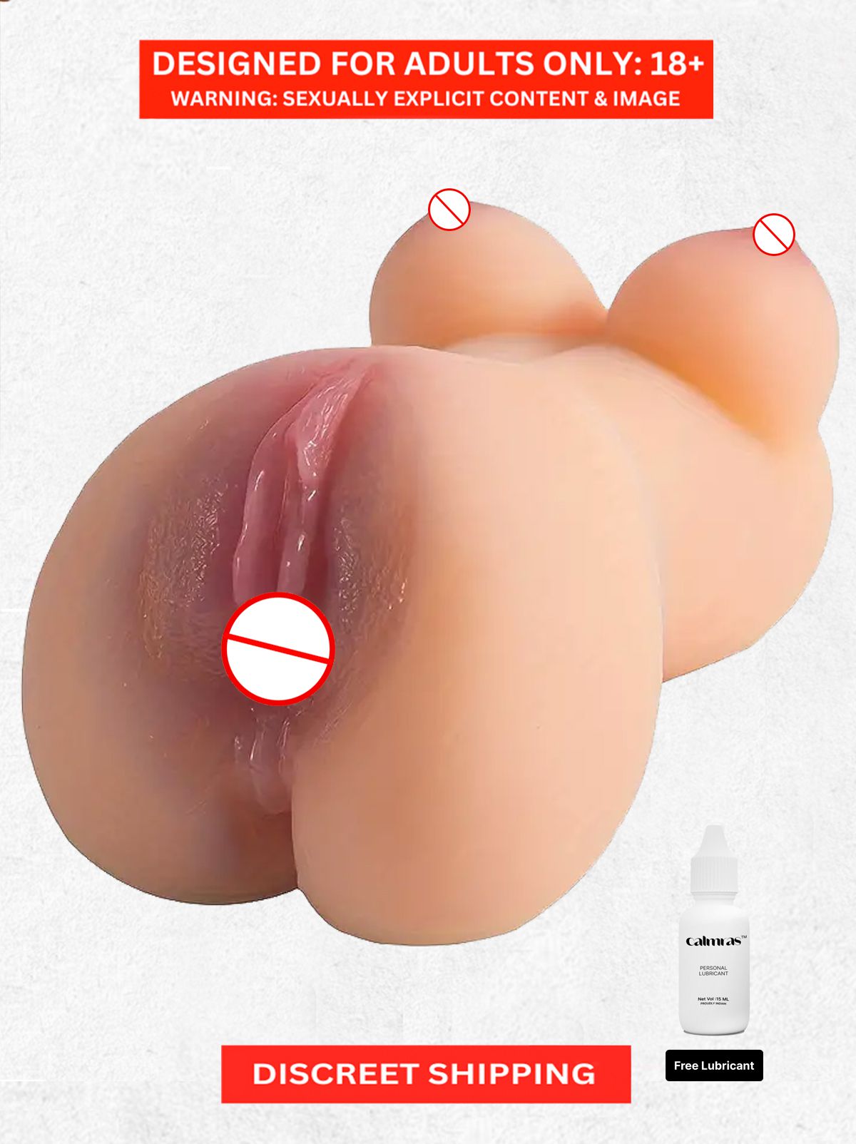     			Realistic Sex Doll- Silicone Smooth and Comfortable to use | Skin Color 5 inch Full Length with Inner Dotted Texture, V@gina + Breast Men's Masturbators pocket pussy for men