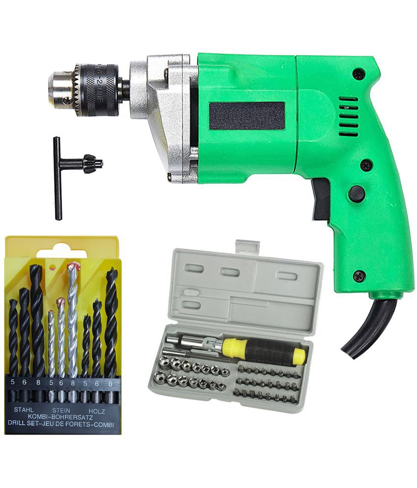     			Shopper52 - DRL9PCB41PCT 350W 10mm Corded Drill Machine with Bits