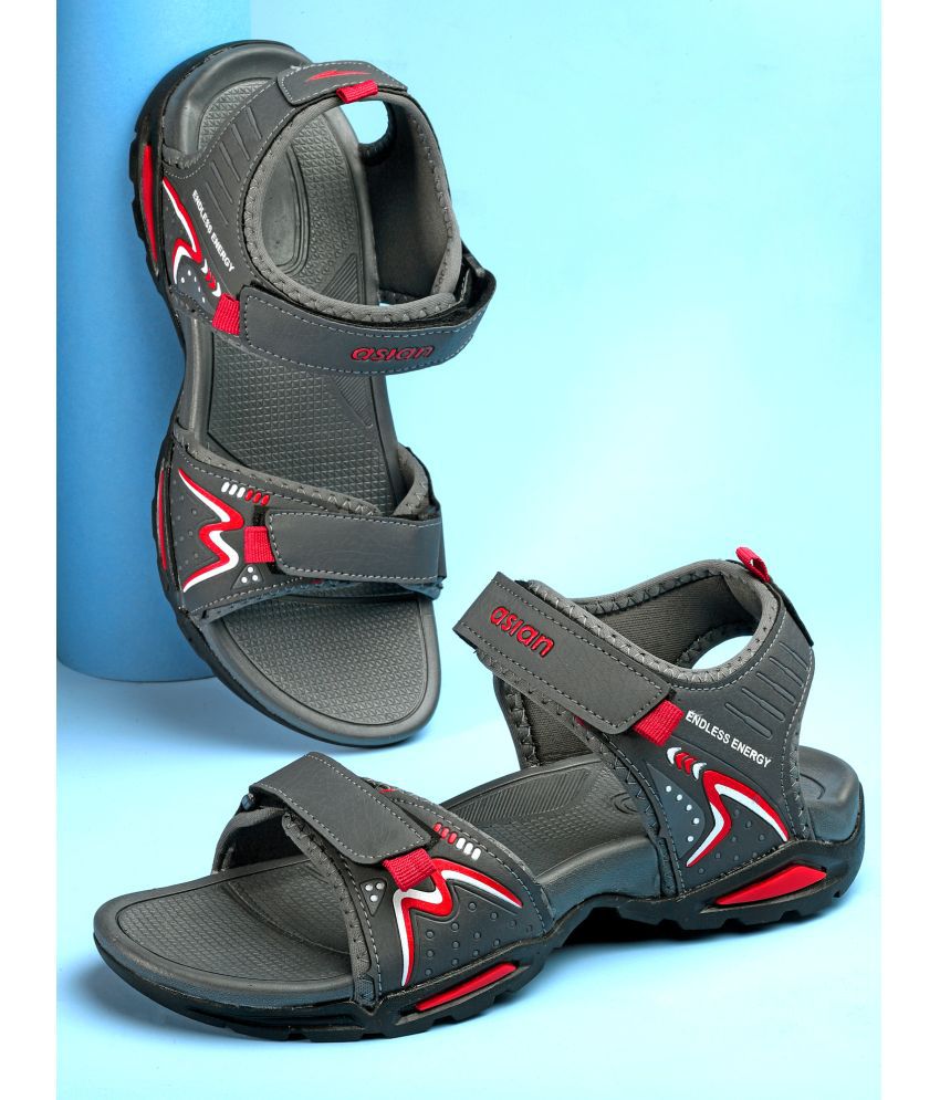     			ASIAN - Dark Grey Men's Floater Sandals