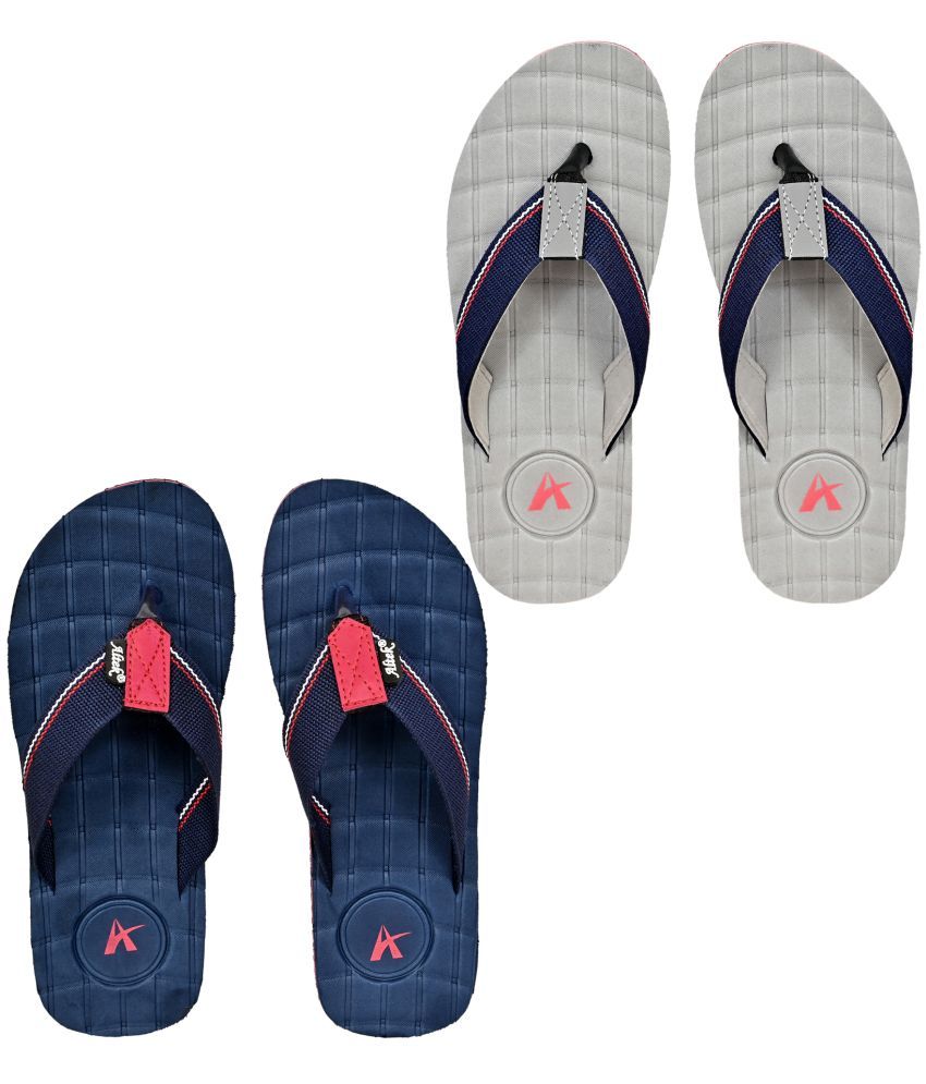     			Altek Grey Men's Thong Flip Flop