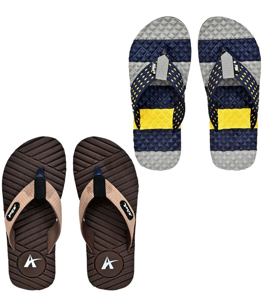     			Altek Grey Men's Thong Flip Flop