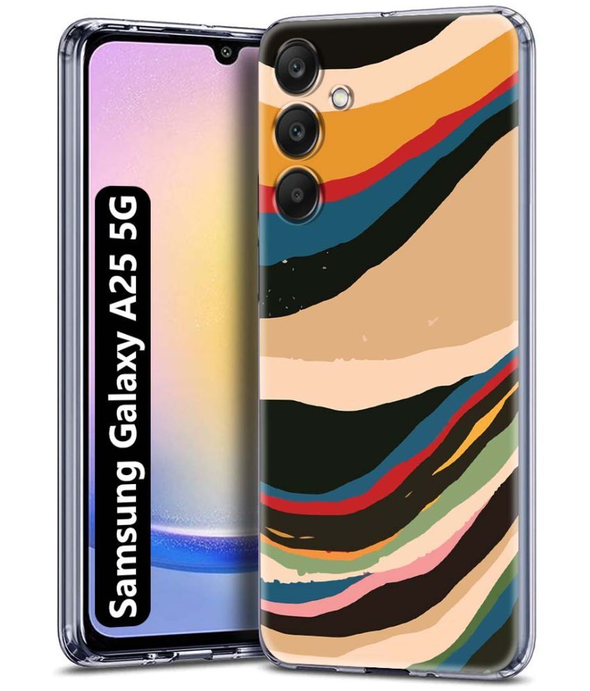     			NBOX Multicolor Printed Back Cover Silicon Compatible For Samsung Galaxy A25 5G ( Pack of 1 )