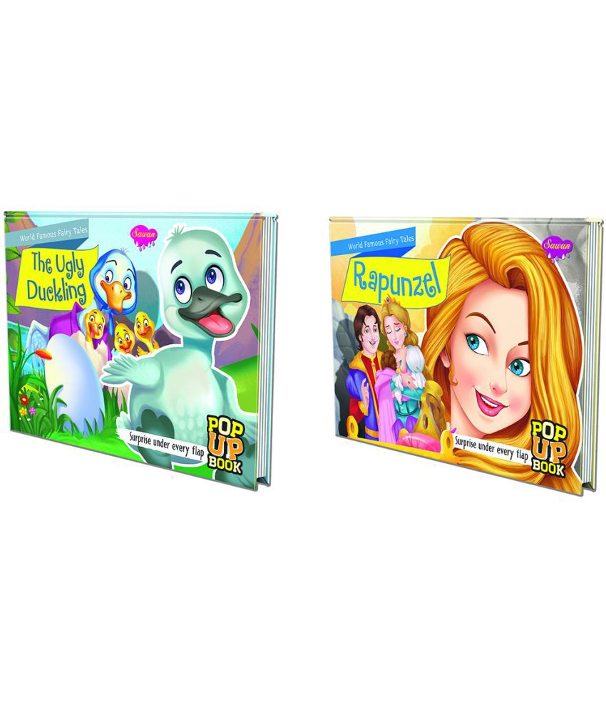     			Set of 2 POP UP books World Famous Fairy Tales | Rapunzel and The Ugly Duckling| "Tresses and Transformations: Rediscovering Rapunzel and The Ugly Duckling"