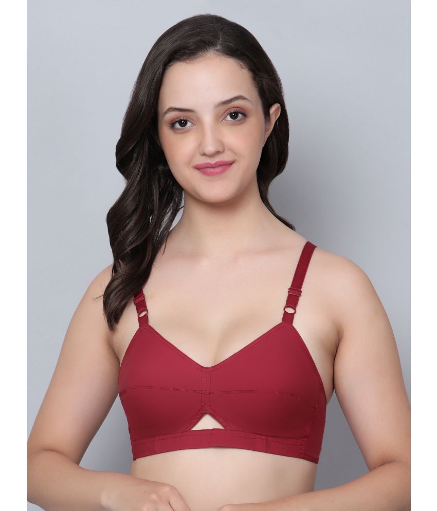     			AIMLY Maroon Cotton Non Padded Women's Everyday Bra ( Pack of 1 )