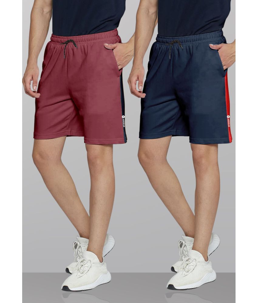     			Ardeur Multi Cotton Blend Men's Shorts ( Pack of 2 )