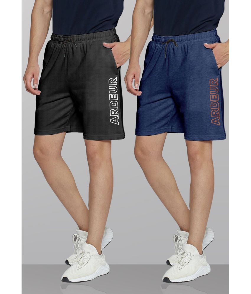     			Ardeur Multi Cotton Blend Men's Shorts ( Pack of 2 )