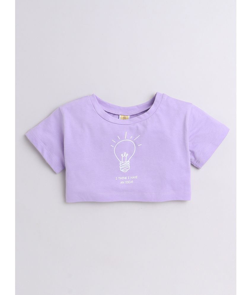     			Aww Hunnie Mauve Cotton Girls Top ( Pack of 1 )