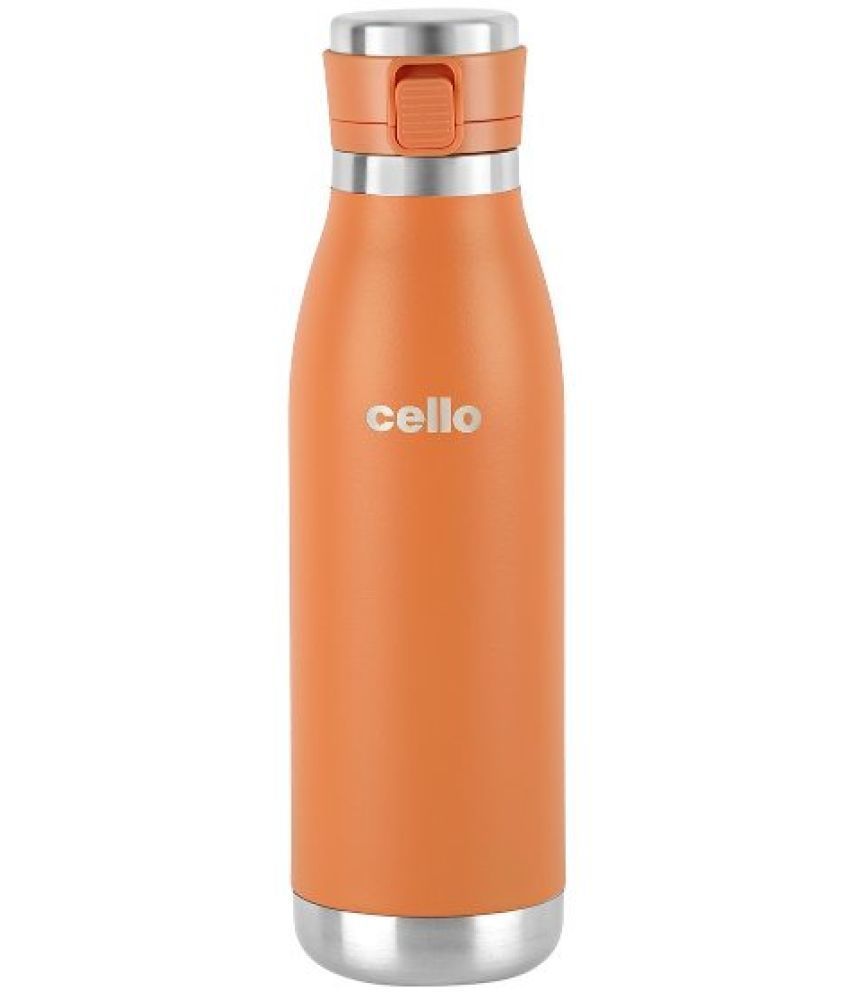     			Cello Duro Jet Vacusteel Orange Steel Flask ( 900 ml )