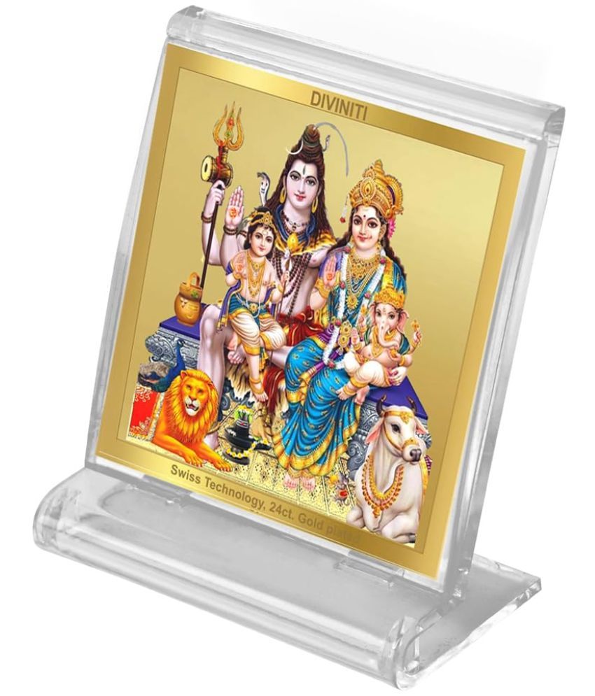     			Diviniti Shiv Family Ideal For Car Dashboard ( Pack of 1 )