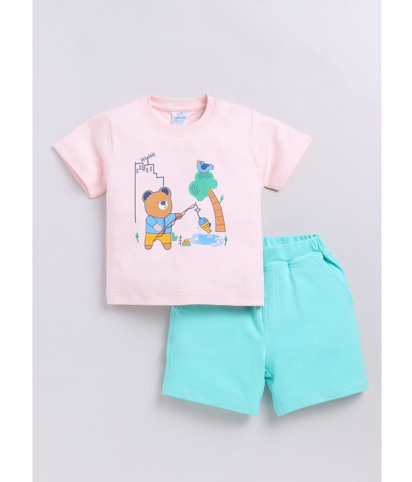     			Dollar Pink Cotton Baby Boy T-Shirt & Shorts ( Pack of 1 )