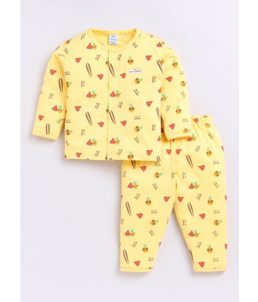     			Dollar Yellow Cotton Baby Boy T-Shirt & Trouser ( Pack of 1 )