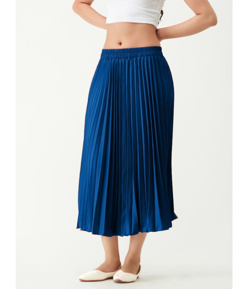     			Femvy Blue Polyester Women's Flared Skirt ( Pack of 1 )