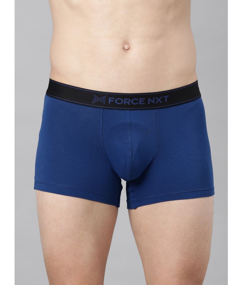     			Force NXT Blue Cotton Men's Trunks ( Pack of 1 )