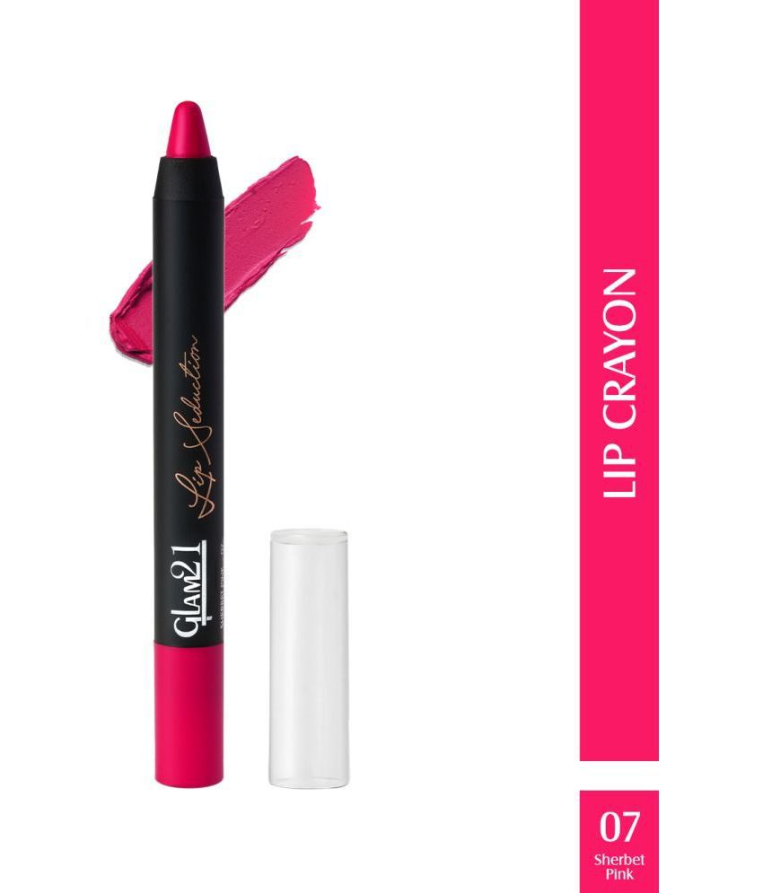     			Glam21 Lip Seduction Non Transfer Crayon Lipstick Lightweight & Longlasting Matte Sherbet Pink07