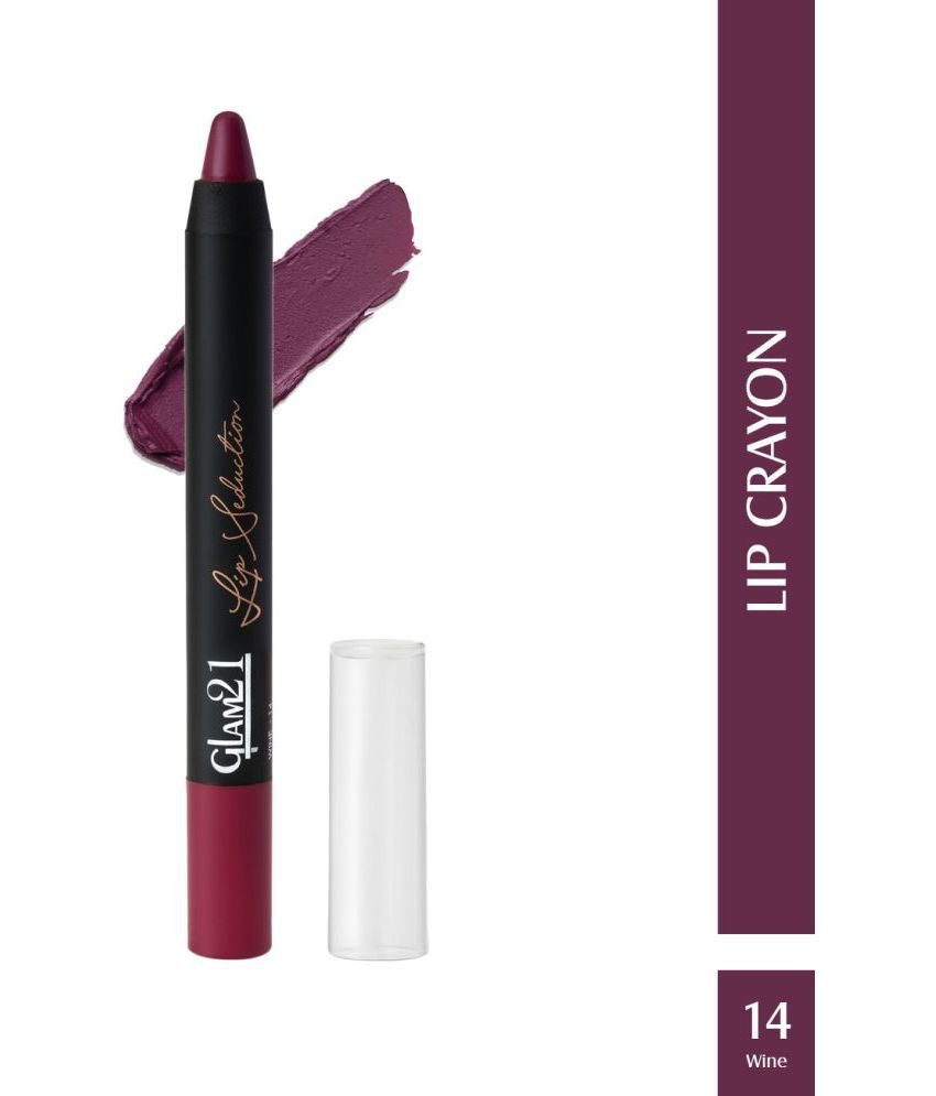     			Glam21 Lip Seduction Non Transfer Crayon Lipstick Lightweight & Longlasting Matte Wine14