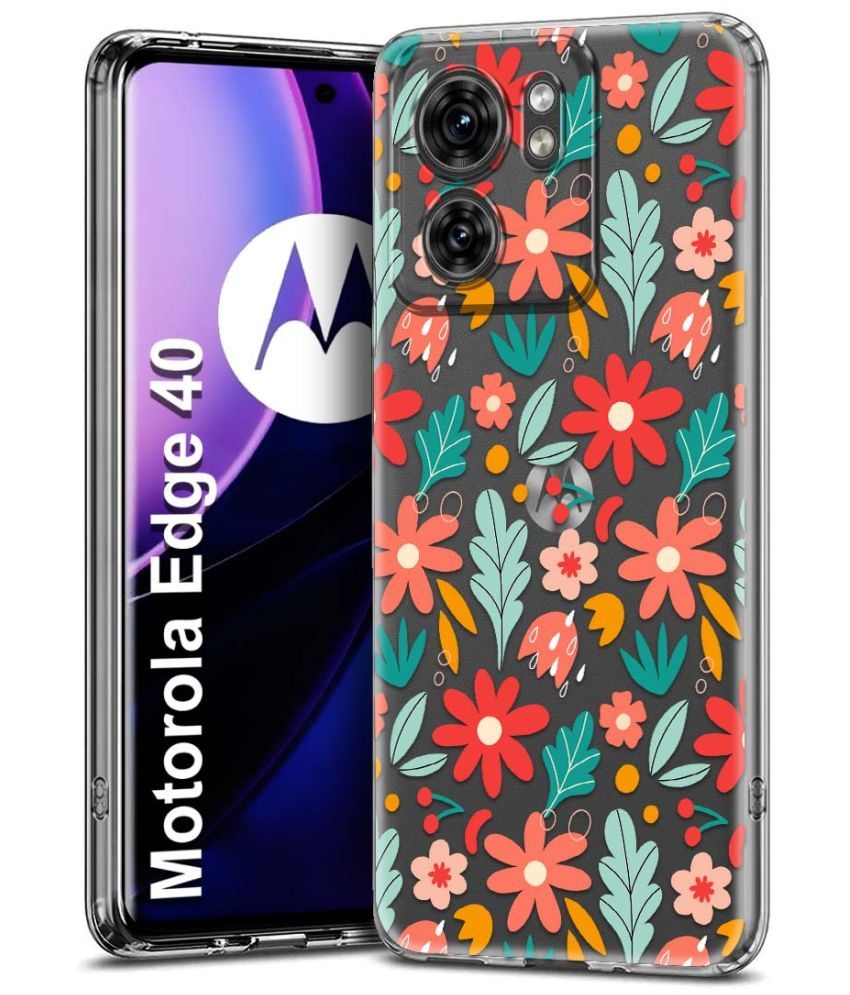     			NBOX Multicolor Printed Back Cover Silicon Compatible For Motorola Edge 40 5G ( Pack of 1 )