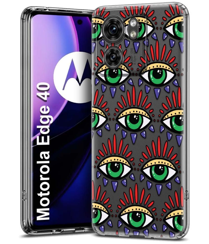     			NBOX Multicolor Printed Back Cover Silicon Compatible For Motorola Edge 40 5G ( Pack of 1 )