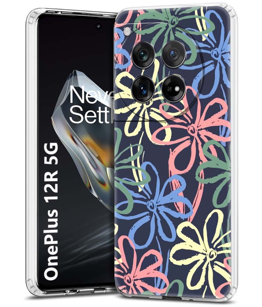     			NBOX Multicolor Printed Back Cover Silicon Compatible For OnePlus 12R 5G ( Pack of 1 )