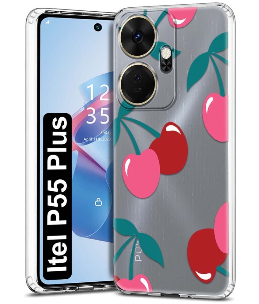     			NBOX Multicolor Printed Back Cover Silicon Compatible For Itel P55 Plus ( Pack of 1 )