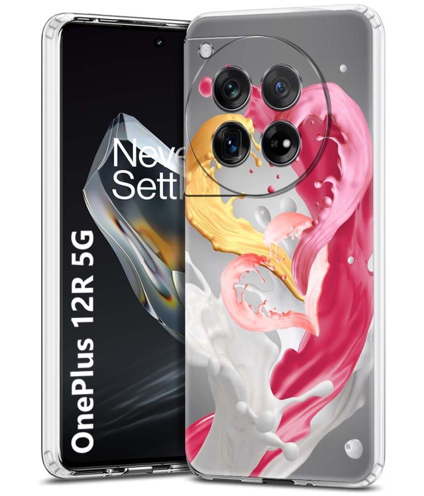     			NBOX Multicolor Printed Back Cover Silicon Compatible For OnePlus 12R 5G ( Pack of 1 )