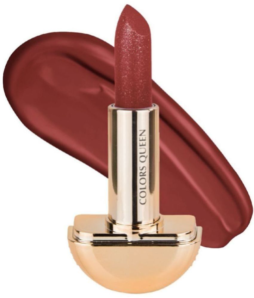     			Colors Queen Rockstar Lipstick Shimmery Matte Finish 12 Hour Stay 3g, Sepia Brown (Shade - 02)