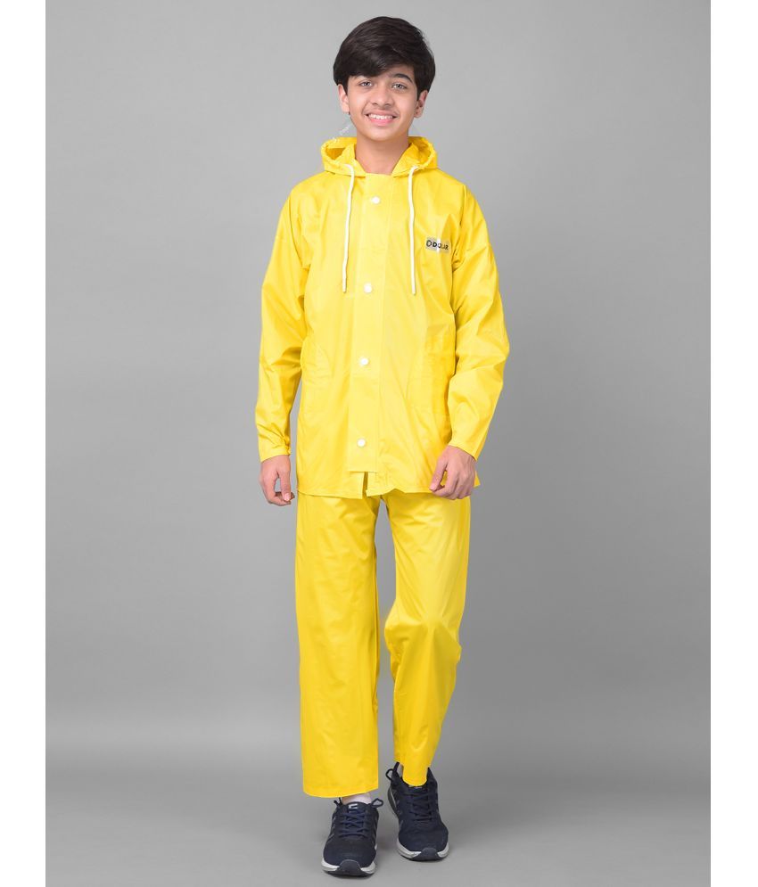     			Dollar Rainguard Kid's PVC Full Sleeve Solid Raincoat With Adjustable Hood and Pocket