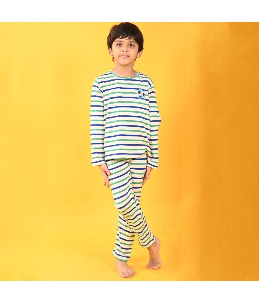     			GREEN ECRU ROYAL STRIPE ARGENTINA LONG SLEEVE PYJAMA SET - MULTI