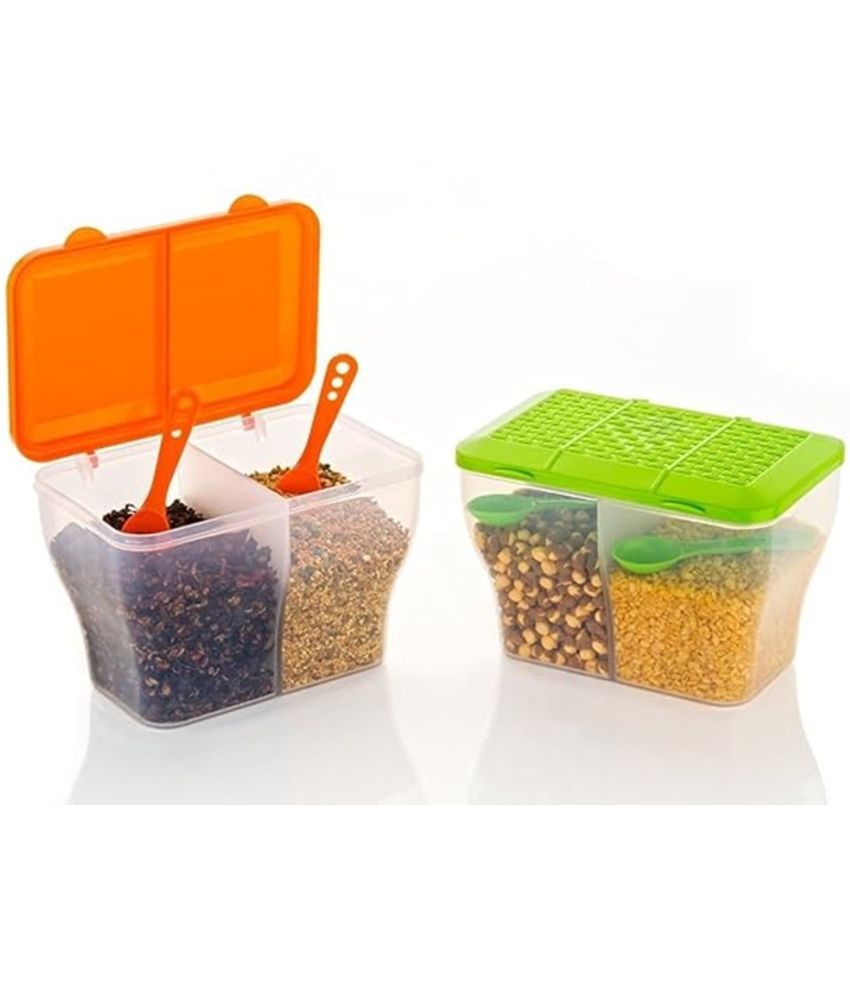     			iview kitchenware Dal/Masala/Vegetable Plastic Multicolor Multi-Purpose Container ( Set of 2 )