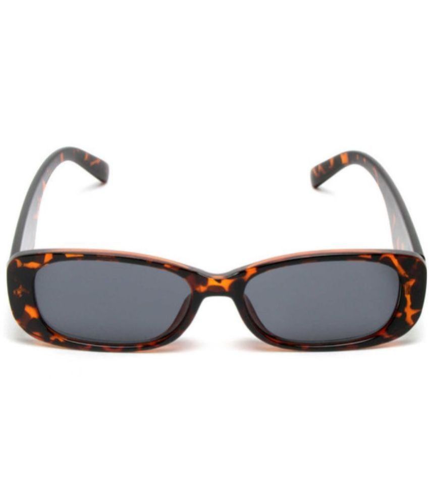     			MESPEE Black Rectangular Sunglasses ( Pack of 1 )
