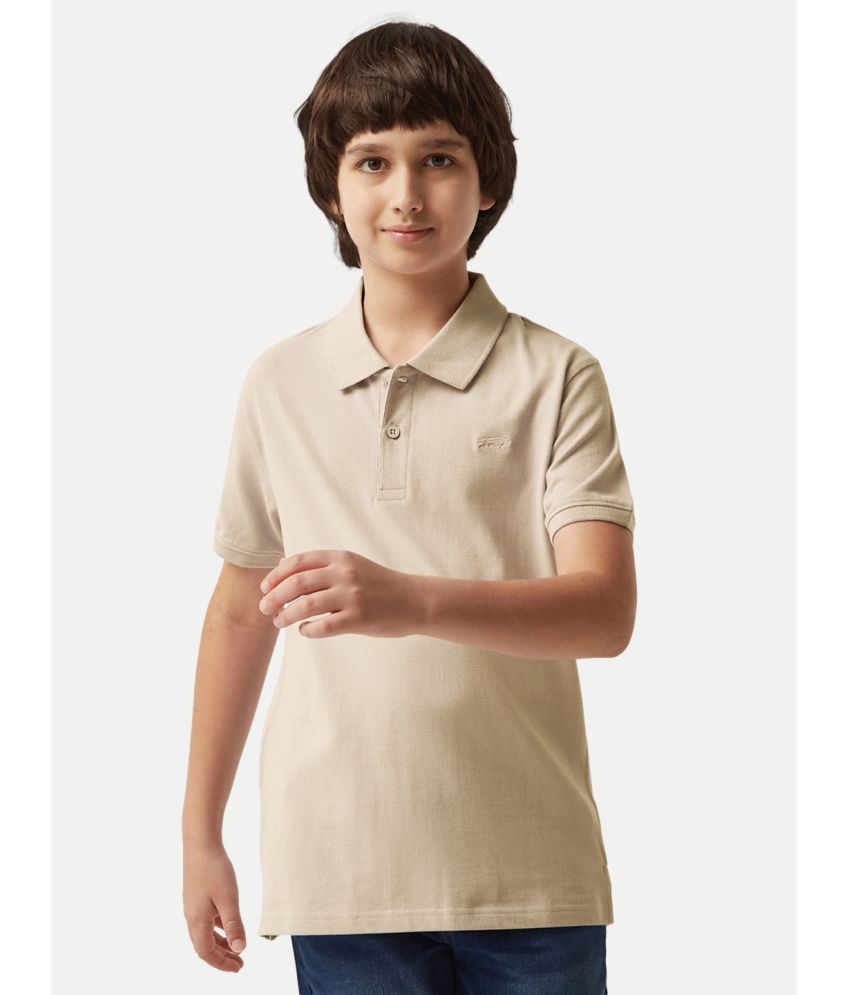     			Radprix Beige Cotton Blend Boy's Polo T-Shirt ( Pack of 1 )