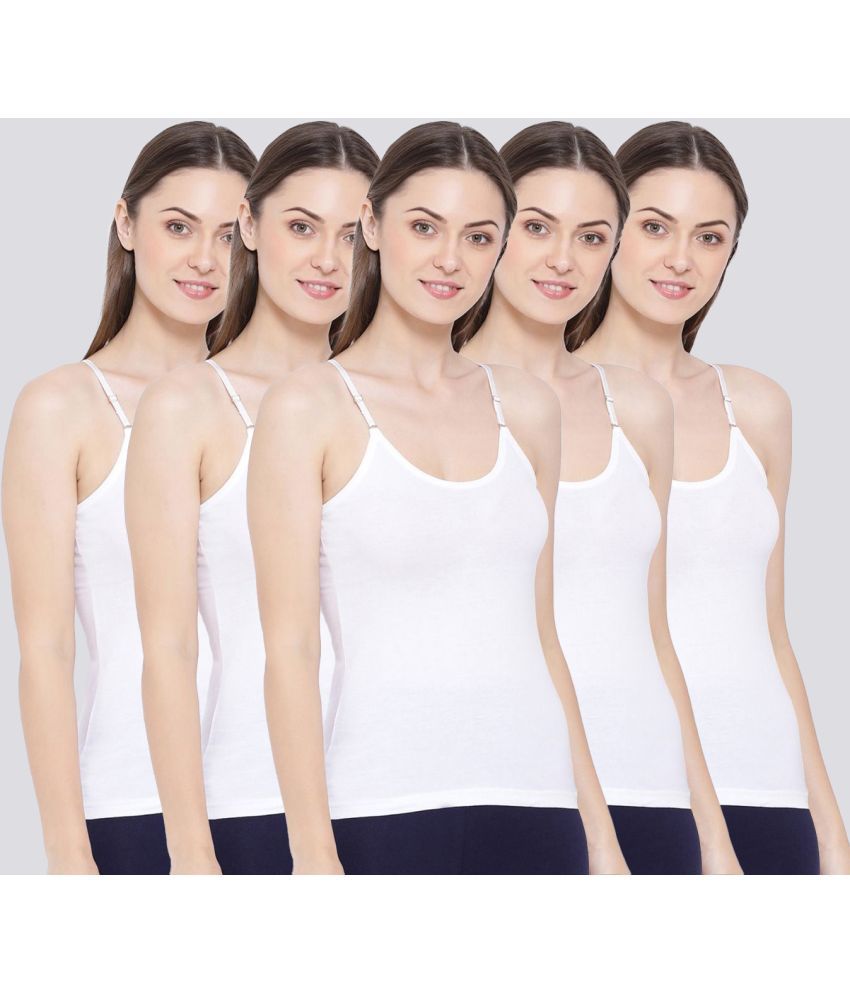     			Rupa Softline Cotton Camisoles - White Pack of 5