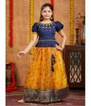 Aarika Silk Lehenga Choli Set For Girls ( Pack of 1 , Navy Blue )