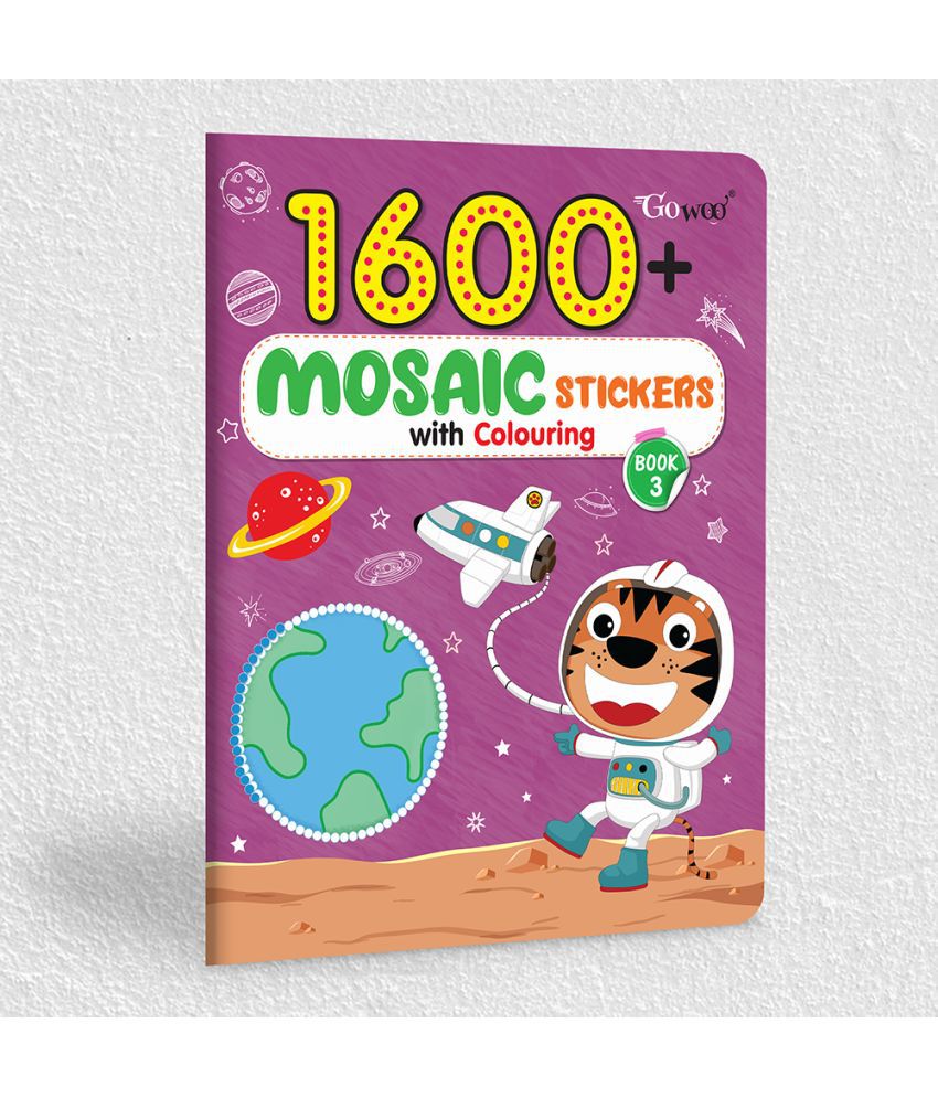     			1600 MOSAIC STICKERS WITH COLOURING - BOOK 3 | "Whimsical Mosaics: Coloring Bliss"