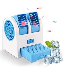 DHSMART Mini Cooler AC Mini Air Cooler Wood Polish Block Fan with Ice Chambe for Office,Home,Kitch 1 no.s