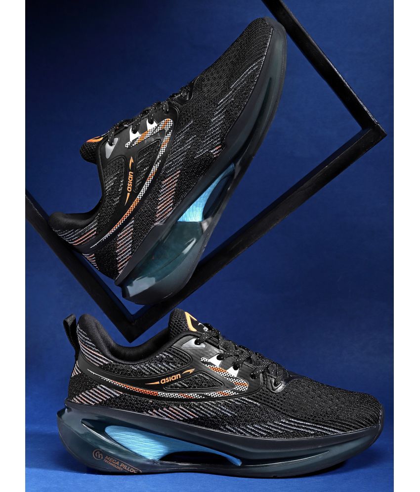     			ASIAN SUPERSTAR-02 Black Men's Sports Running Shoes