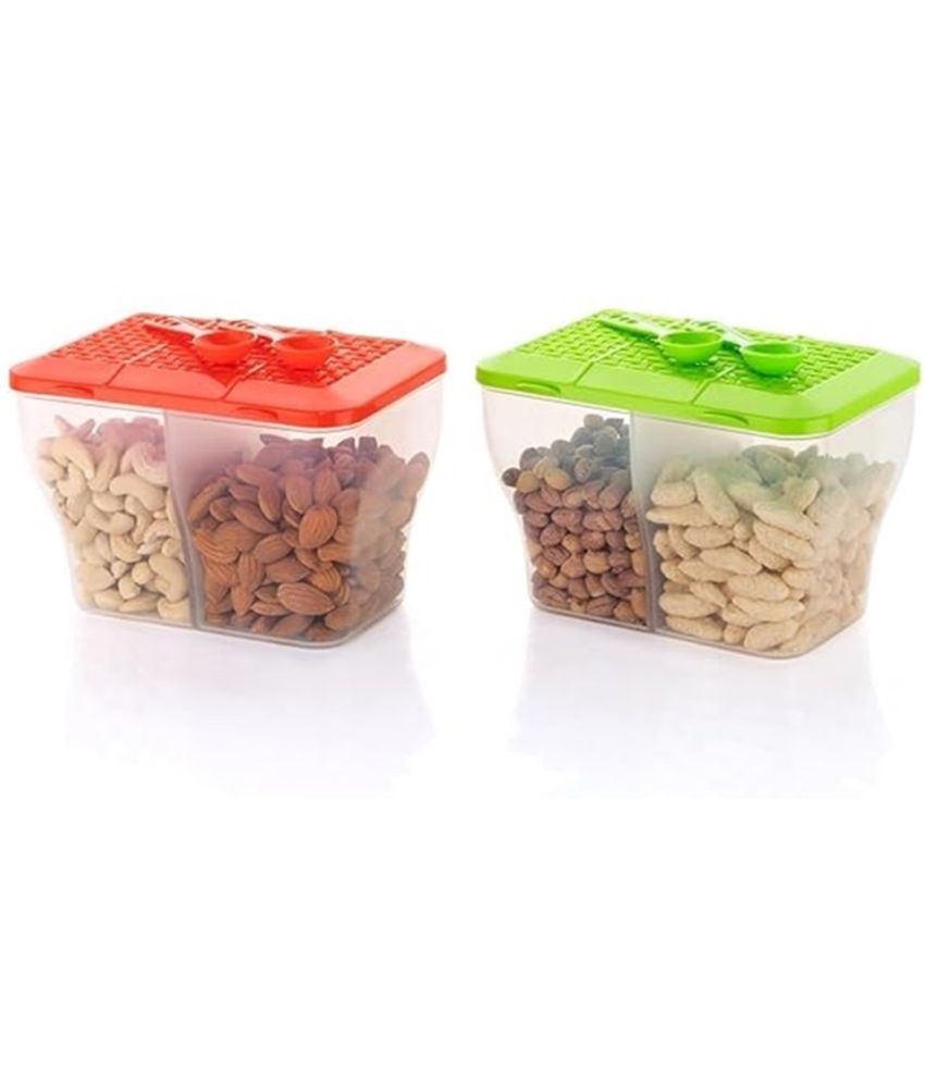     			Analog Kitchenware Dal/Masala/Vegetable Plastic Multicolor Multi-Purpose Container ( Set of 2 )