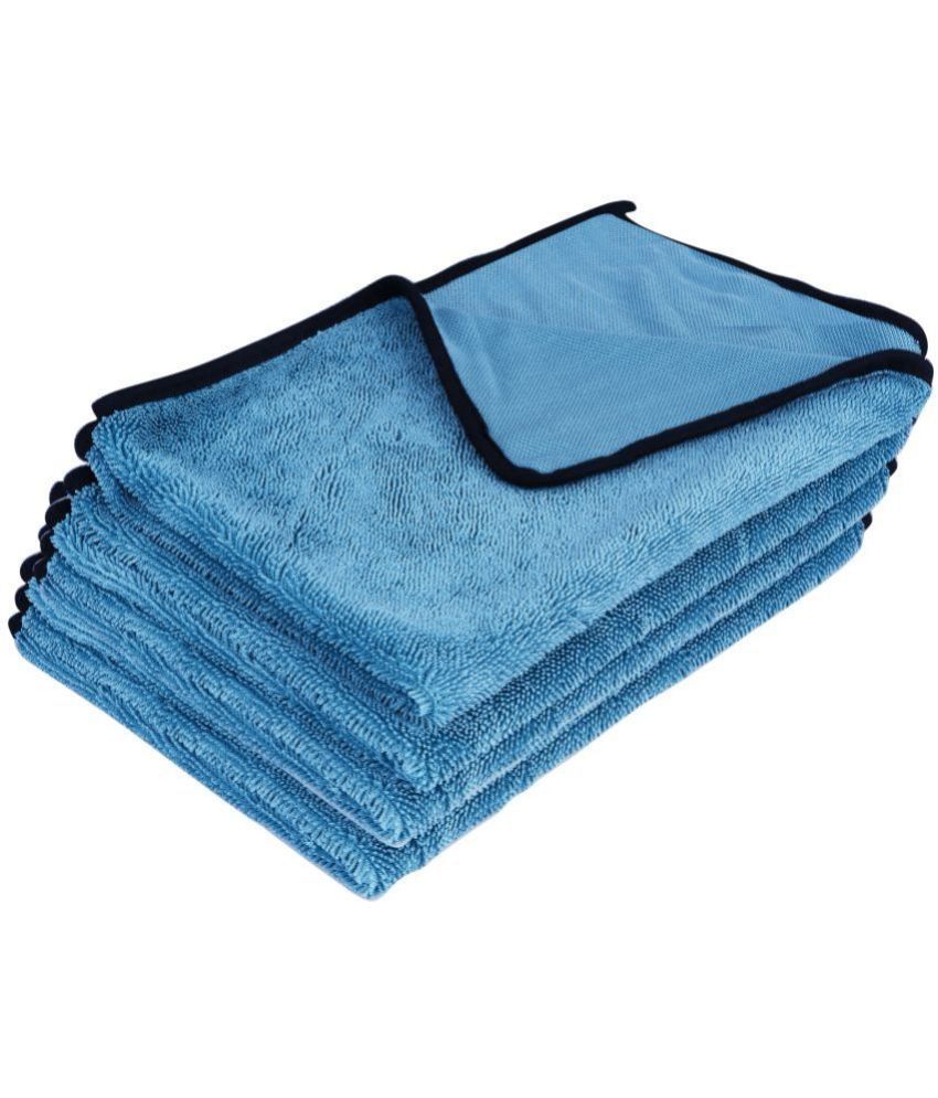     			Auto Hub Blue 600 GSM Drying Towel For Automobile ( Pack of 4 )