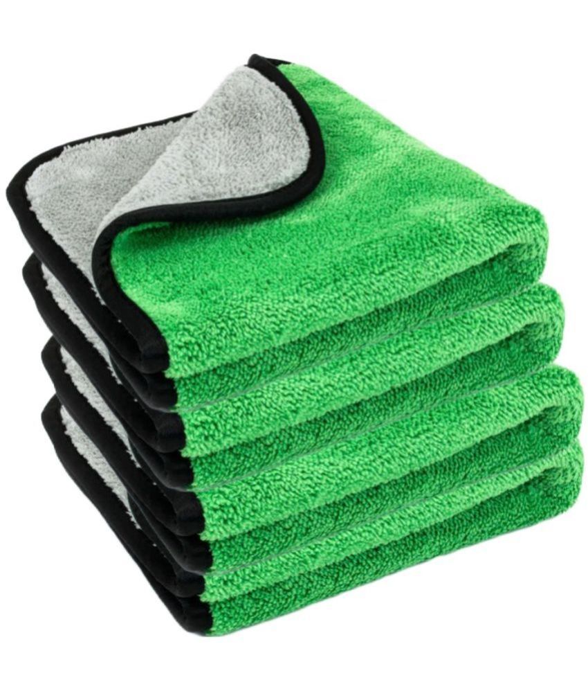     			Auto Hub Green 800 GSM Drying Towel For Automobile ( Pack of 4 )