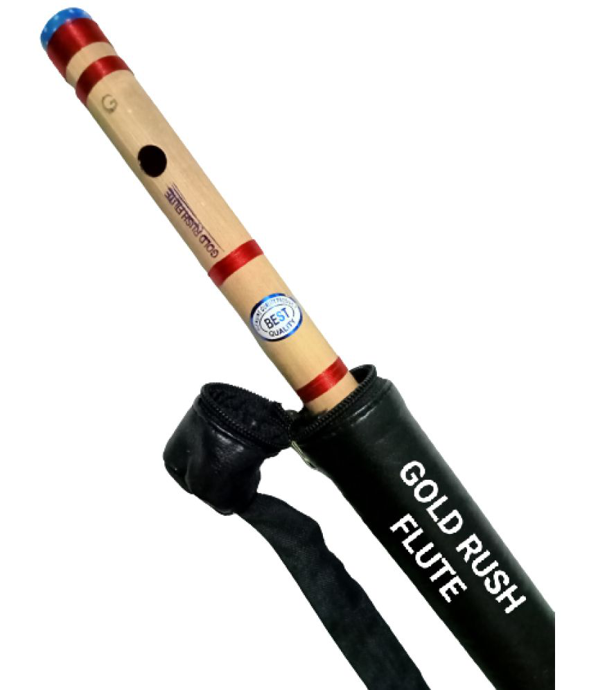     			B Scale Medium Size 14 inch Bansuri Original Bamboo Suitable For Beginners, Students & Flute Learners With Free Carry Bag