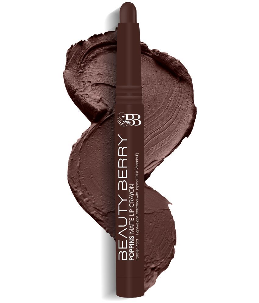     			Beauty Berry Poppins Matte Lip Crayon Lipstick for Women 3g, Espresso (Shade - 24)