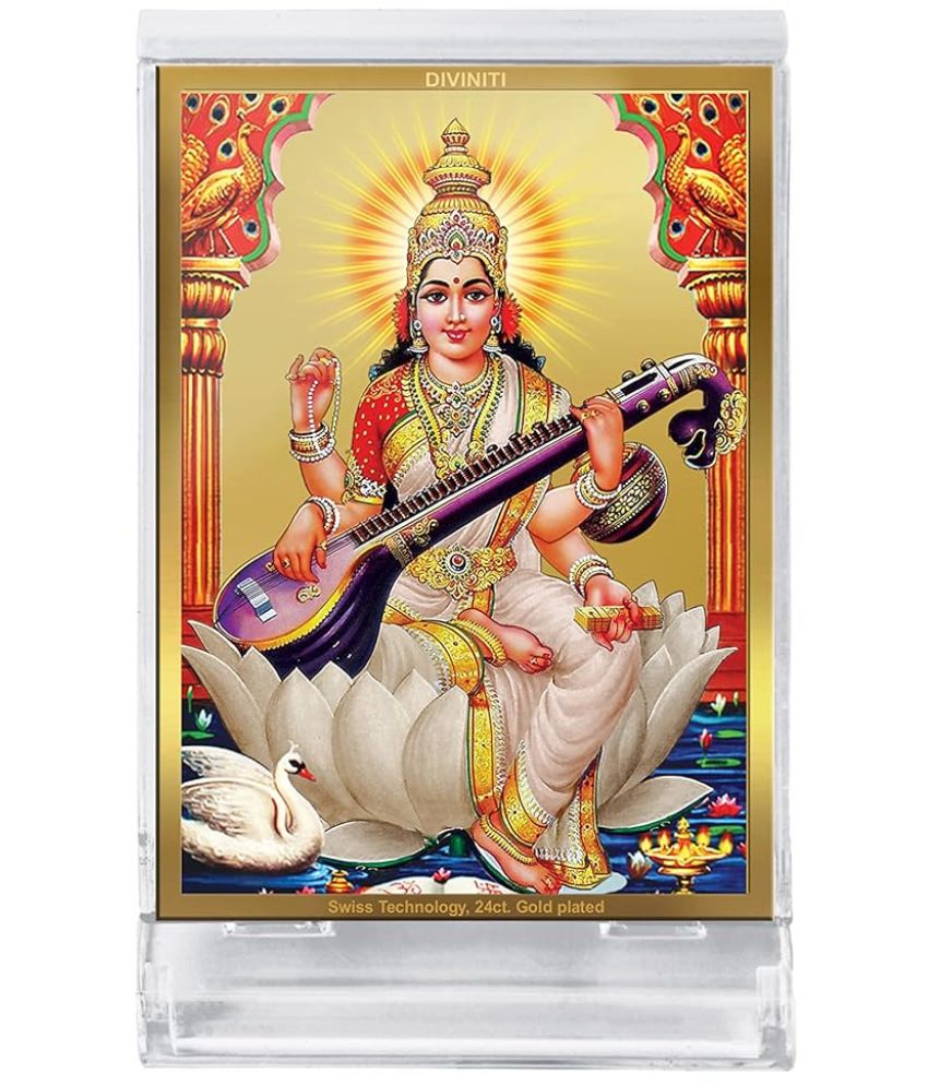     			Diviniti Goddess Saraswati Ideal For Car Dashboard ( Pack of 1 )